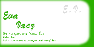 eva vacz business card